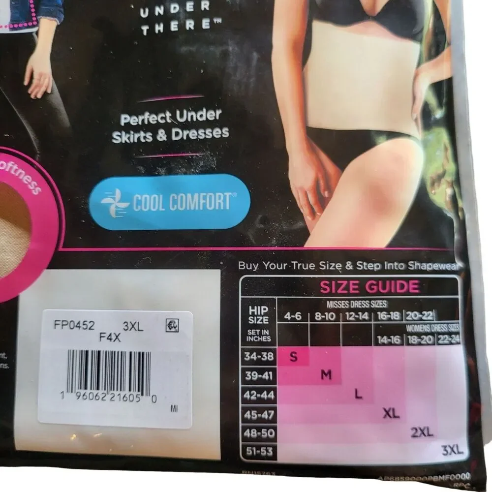 Maidenform Flexees Waist Nippers 3XL Womens Plus Size Smooth Shaper Cool Comfort